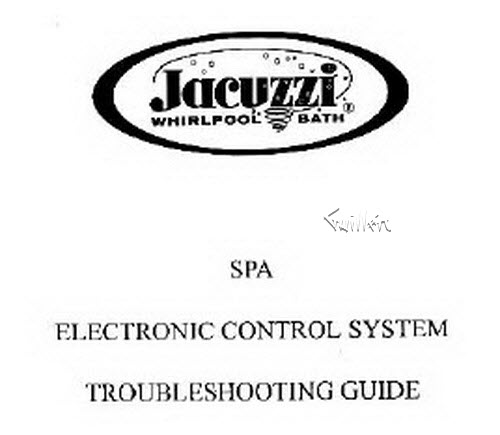 Jacuzzi G647000; 1995 part Catalog Whirlpool Spa electronic system control toubleshooting guide 1995 technical part breakdown owner manuals Specifications Catalog   G647000