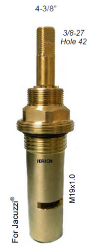 Jacuzzi G695000-LONG; ; hot 1/2" long 4 3/8 inch stem ceramic cartridge for a847000 i.w. valve replacement; in Unfinish