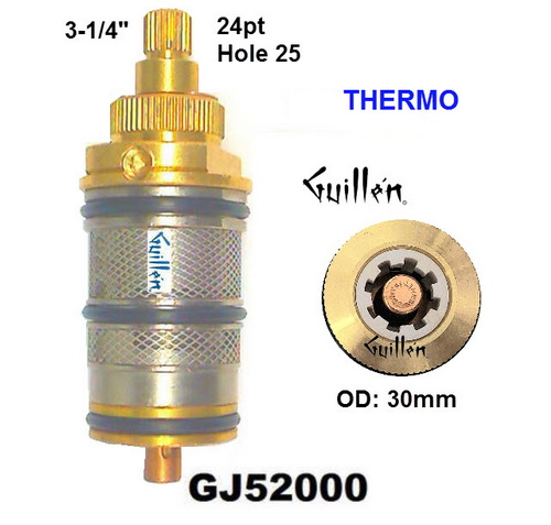 Jacuzzi GJ52000;; __ 3-1/4in 24pt; Theramic cartridge for shower tower; in Unfinish