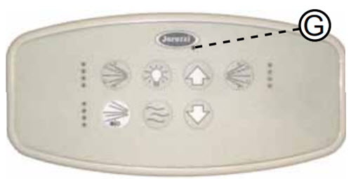Jacuzzi GQ24940; ; global control panel electronic Designer V; in White   DH6173   (If Replacing M465000 or BG819 control panel. You need to purchase control box HF90000)