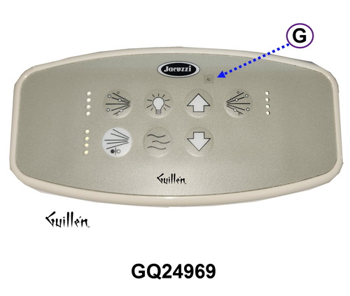 Jacuzzi GQ24969; ; Control panel electronic Designer V; in Oyster (If Replacing M465000 or BG819 control panel. You need to purchase control box HF90000)