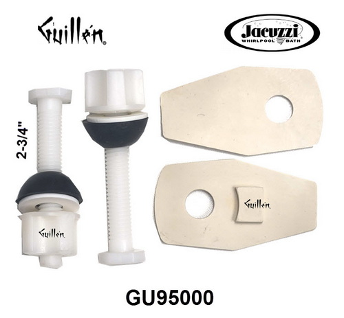 Jacuzzi GU95000;; Universal toilet seat hinge bolts kit in plastic; in Unfinish