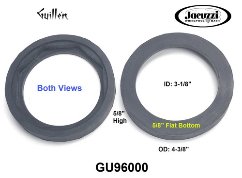 Jacuzzi GU96000;; Toilet tank to bowl gasket flat; in Unfinish