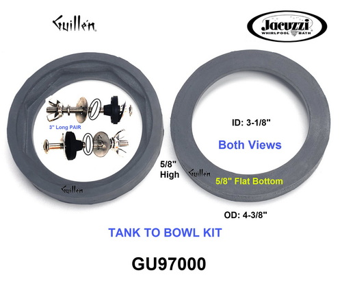 Jacuzzi GU97000;; Tank to bowl gasket and bolt kit; in Unfinish