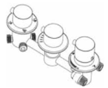 Jacuzzi GW39000; ; mixer / diverter manifold (ec33); in Unfinish