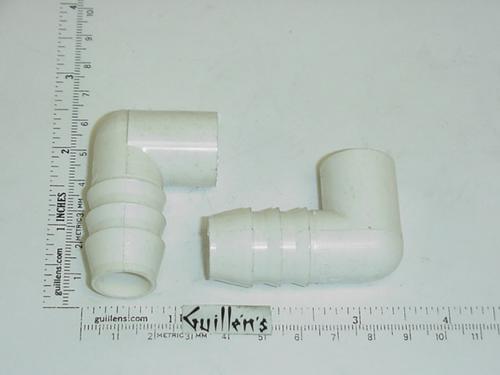 Jacuzzi H205000;; 1/2"spigot x 3/4"barb 90 degree pvc elbow; Unfinish