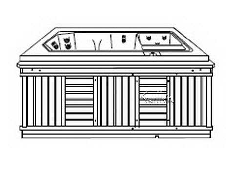 Jacuzzi H250000; Z150 / 350; 1999 Echo (R) Series Whirlpool Spa Echo / Essence spa 18 BMH / 1 HTC jets 1.25 hp / 1.25 hp pump motor 230 volt 50 amp (4 wire) filter 25 sq heater 5.5 kw technical part breakdown owner manuals Specifications Catalog   J944000F