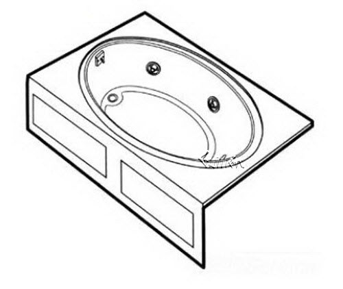 Jacuzzi H270000; Nova 5 (R); 1997 Builder Series Whirlpool Skirt (RH) right hand 4 HTC / 1 BMH jets .75 hp / 1.5 hp pump motor 10.0 amp 115 volt 15 amp technical part breakdown owner manuals Specifications Catalog   M527000