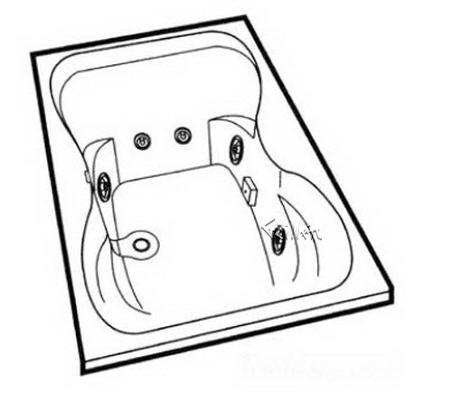 Jacuzzi H519000; Mito 5 (R); 1996 Builder Series Whirlpool (LH) left hand 4 HTC / 2 BMH jets .75 hp / 1.5 hp pump motor 10.0 amp 115 volt 15 amp technical part breakdown owner manuals Specifications Catalog   K243000