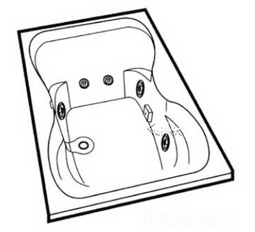 Jacuzzi H520000; Mito 5 (R); 1996 Builder Series Whirlpool (RH) right hand 4 HTC / 2 BMH jets .75 hp / 1.5 hp pump motor 10.0 amp 115 volt 15 amp technical part breakdown owner manuals Specifications Catalog   K243000