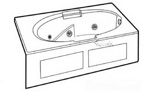 Jacuzzi H529000; Alena 5 (R); 1996 Builder Series Whirlpool skirt RH right hand 4 HTC / 2 BMH jets .75 hp / 1.5 hp pump motor 10.0 amp 115 volt 15 amp technical part breakdown owner manuals Specifications Catalog   K398000