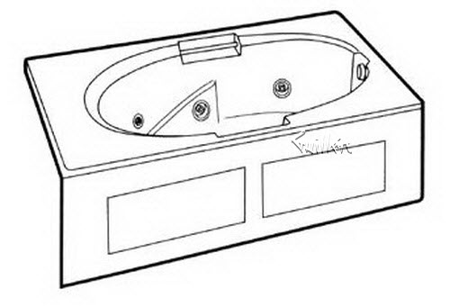 Jacuzzi H534000; Alena 6 (R); 1996 Builder Series Whirlpool skirt LH left hand 4 HTC / 2 BMH jets .75 hp / 1.5 hp pump motor 10.0 amp 115 volt 15 amp technical part breakdown owner manuals Specifications Catalog   K398000