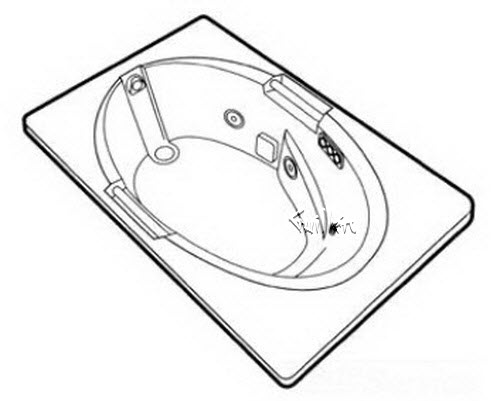 Jacuzzi H543000; Majora 6 (R); 1997 Builder Series Whirlpool (LH) left hand 4 HTC / 2 BMH jets .75 hp / 1.5 hp pump motor 10.0 amp 115 volt 15 amp technical part breakdown owner manuals Specifications Catalog   J007000A