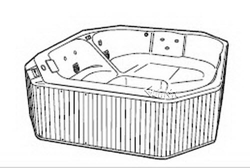 Jacuzzi H860000; Santina Plus (R); 1998 Spa Platinum Series Whirlpool Spa 5 HTC / 16 BMH jets 2.0 hp / 2.0 hp pump motor 230 volt amp 50 amp (4 wire) filter 50 sq heater 5.5 kw technical part breakdown owner manuals Specifications Catalog   K357000A