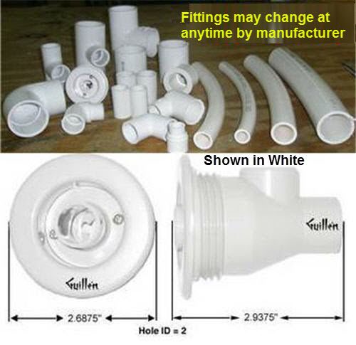 Jacuzzi HC31914; BMH Jet; assembly includes retro-fit pipe and lock nut; in Almond   8489914; 8411914; 8412914; 8413914; 8487000    If discolored jets or hair line crack use HC24914