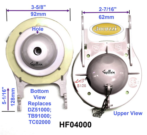 Jacuzzi HF04000; Perfecta; 3" flapper with chain and seal; in unfinish   DZ51000