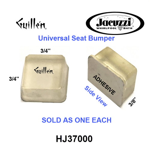 Jacuzzi HJ37000;;__ 3/4in x 3/8in; Universal bumper for toilet seat; in Clear