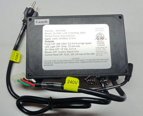 Jacuzzi HP31000; Luxury; control box electronic lcd 240 volt; in Unfinish;