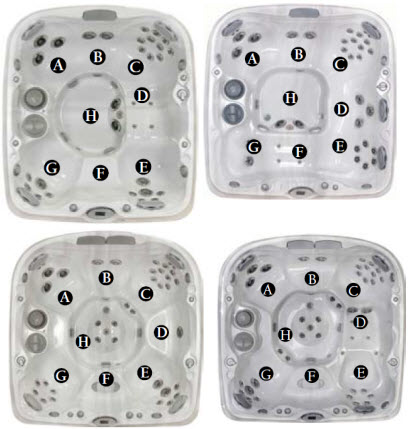 Jacuzzi J-400 Series ;; 2007 Spa technical part breakdown owner manuals specifications catalog Spa Models for J-460; J-465; J-470; J-480