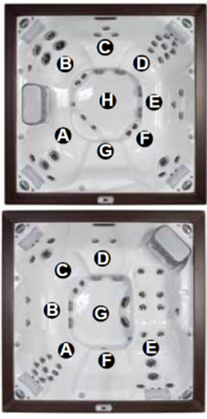 Jacuzzi J-LX / J-LXL Series ;; 2013 Spa technical part breakdown owner manuals specifications catalog Spa Models for J-LX; J-LXL