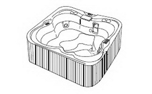 Jacuzzi J140000; Solaris Select (R); 1996 Spa Select Series Whirlpool Spa 4 HTC / 3 BMH jets 2.0 hp / 2.0 hp pump motor 230 volt amp 50 amp(4 wire) filter 25 sq heater 5.5 kw technical part breakdown owner manuals Specifications Catalog   K415000