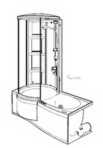 Jacuzzi J611000; J-Steam (R); 1998 J-Steam (R); Series shower RH right hand b2 120 volt heater 2kw technical part breakdown owner manuals Specifications Catalog   M061000B