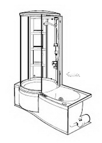 Jacuzzi J643000; J-Shower (R); 1998 J-Shower (R) Series tower LH left hand b2 120 volt heater 2kw technical part breakdown owner manuals Specifications Catalog   M061000B