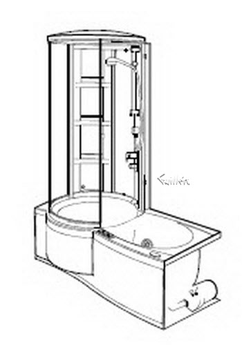 Jacuzzi J647000; J-Shower (R); 1998 J-Shower (R) Series LH left hand b2 120 volt heater 2kw technical part breakdown owner manuals Specifications Catalog   M061000B