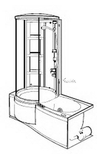 Jacuzzi J651000; J-Shower (R); 1998 J-Shower (R) Series corner tower LH left hand 120 volt heater 2kw technical part breakdown owner manuals Specifications Catalog   M061000B