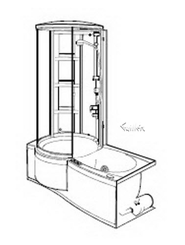 Jacuzzi J652000; J-Shower (R); 1998 J-Shower (R) Series corner tower RH right hand 120 volt heater 2kw technical part breakdown owner manuals Specifications Catalog   M061000B