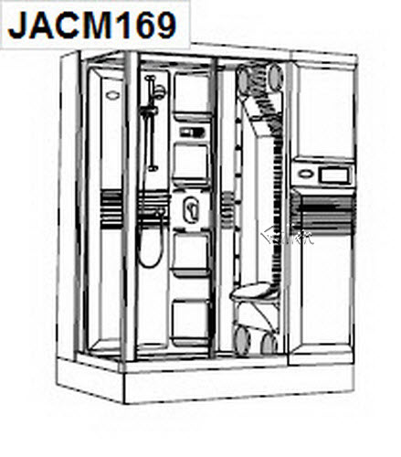 Jacuzzi M169000; J-Dream (R); 2000 J-Dream (R) Series LH left hand niche 230 volt 20 amp (4-wire) technical part breakdown owner manuals Specifications Catalog   M507000B