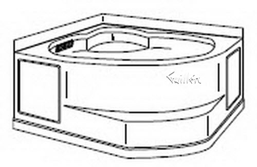 Jacuzzi M260000; Dahlia (R); 1997 Builder Series Whirlpool RH right hand 4 HTC / 3 BMH jets .75 hp / 1.5 hp pump motor 10.0 amp 115 volt 15 amp technical part breakdown owner manuals Specifications Catalog   M812000