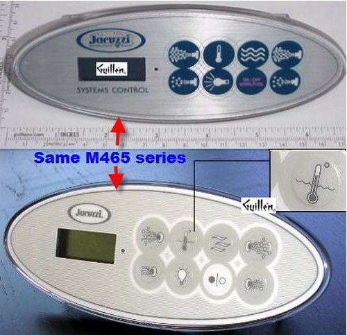 Jacuzzi M465000;; Control panel bath electronic on off designer I; Unfinish   BG81914; BG81940; BG91969; BG81999; N475  ; Discontinued Product - Use Jacuzzi GQ249 & HF90000