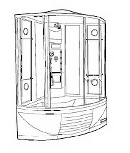 Jacuzzi M664000; J-Allure (R); 1998 J-Shower (R) Series 959 white with stereo & tv b1 10.0 amp 115 volt technical part breakdown owner manuals Specifications Catalog   M868000B