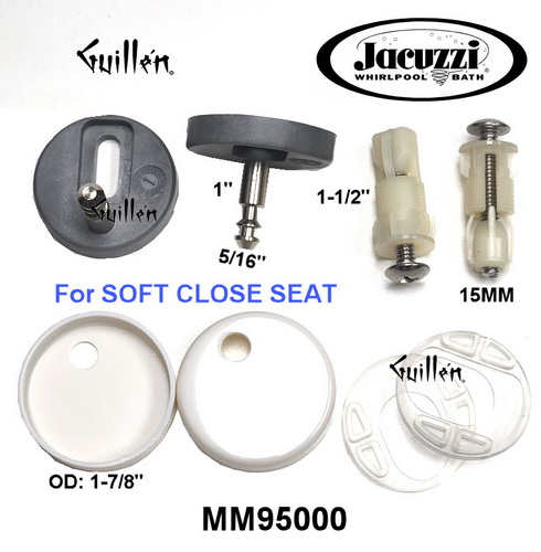 Jacuzzi MM95000;; Hinge set for soft close seat with bowl inserts; in White