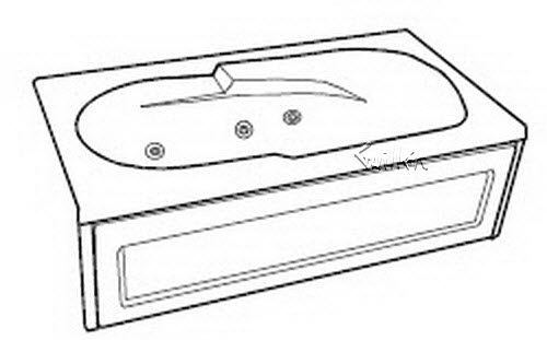 Jacuzzi N130000; Luna (R); 1998 Este Series Whirlpool bath ( canada version ) b1 2 HTC / 2 BMH jets technical part breakdown owner manuals Specifications Catalog   N306000; EN80; EK75