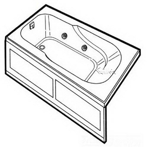 Jacuzzi N615000; Vantage (R); 1999 Builder Series Whirlpool with skirt LH left hand 4 HTC / 2 BMH jets .75 hp / 1.5 hp pump motor 10.0 amp 115 volt 15 amp technical part breakdown owner manuals Specifications Catalog   P814000