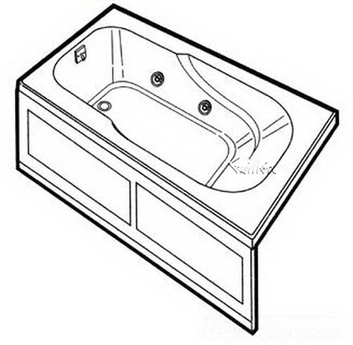 Jacuzzi N620000; Vantage (R); 1999 Builder Series Whirlpool with skirt RH right hand 4 HTC / 2 BMH jets .75 hp / 1.5 hp pump motor 10.0 amp 115 volt 15 amp technical part breakdown owner manuals Specifications Catalog   P814000