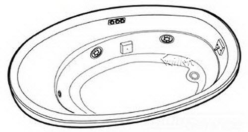 Jacuzzi N865000; Riva 6 (R); 1999 Builder Series Whirlpool traditional RH right hand 4 HTC / 3 BMH jets .75 hp / 1.5 hp pump motor 10.0 amp 115 volt 15 amp technical part breakdown owner manuals Specifications Catalog   P741000