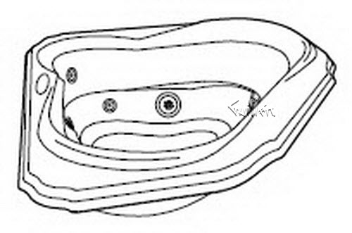 Jacuzzi N900000; Presage (R); 1999 Designer Series Whirlpool bath b2 2 HTA / 3 BMH / 3 Spinning jets 16.0 amp 115 volt technical part breakdown owner manuals Specifications Catalog   P840000