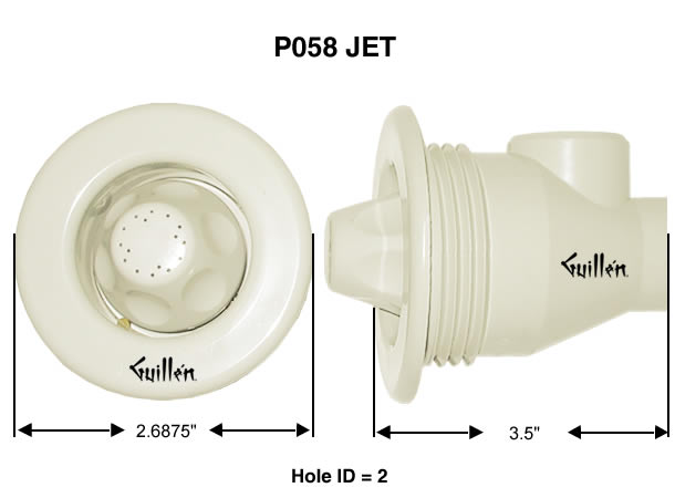 Jacuzzi P058962;; Jet body spray assembly 16 hole welded; in Dusty Orchid; Discontinued Product