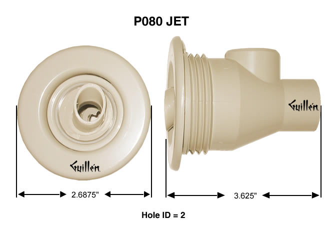 Jacuzzi P080949; Power Pulse; spinning jet  assembly less holding nut; in Rose; Discontinued Product
