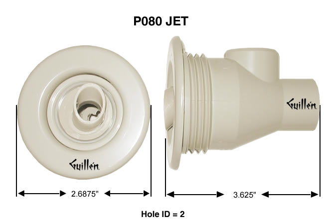 Jacuzzi P080951; Power Pulse; spinning jet assembly less holding nut; in Shell; Discontinued Product