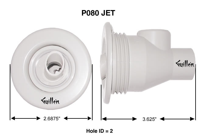 Jacuzzi P080969; Power Pulse; spinning jet assembly less holding nut; in Oyster   HC32969