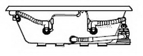 Jacuzzi P404000; Century (R); 1999 Eljer Series Whirlpool bath (eljer) b2 4 HTE / 4 Spinning jets 10.0 amp 115 volt technical part breakdown owner manuals Specifications Catalog   P893000