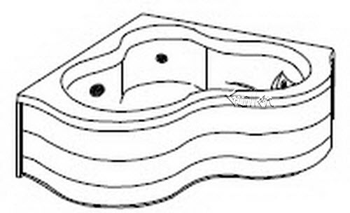 Jacuzzi P405000; Palmetto (R); 1999 Eljer Series Whirlpool bath LH left hand (eljer) b2 4 HTE / 1 BMH / 2 Spinning jets 10.0 amp 115 volt technical part breakdown owner manuals Specifications Catalog   P880000