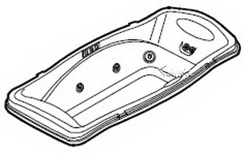 Jacuzzi P407000; Charleston 36 (R); 1999 Eljer Series Whirlpool bath (eljer) b2 4 HTE / 4 BMH / 2 Spinning jets 16.0 amp 115 volt technical part breakdown owner manuals Specifications Catalog   P903000