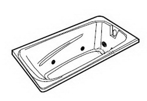 Jacuzzi P422000; Brunetti (R); 1999 whirlpool bath (cast iron) b2 2 HTC / 6 BMH jets 10.0 amp 115 volt technical part breakdown owner manuals Specifications Catalog   R014000