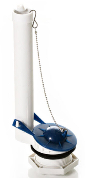 Jacuzzi P604000;; Toilet flush valve with flapper and chain; in Unfinish; Replaces P616000; P619000