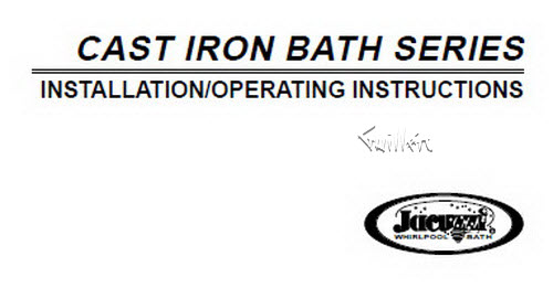 Jacuzzi P736000; Cast Iron (R); 2000 part Catalog Whirlpool bath installation / operation instructions technical part breakdown owner manuals Specifications Catalog   P736000A